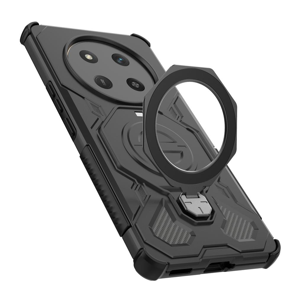 For Honor X60 Pro 5G/X9c 5G Magnetic Case Rotating Metal Kickstand Shockproof PC+TPU Phone Back Cover