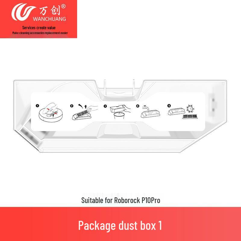 Accesorii aspirator Roborock P10S/Q REVO MAXV: Sac de praf, Perie rolă, Perie laterală, Mop, Filtru.