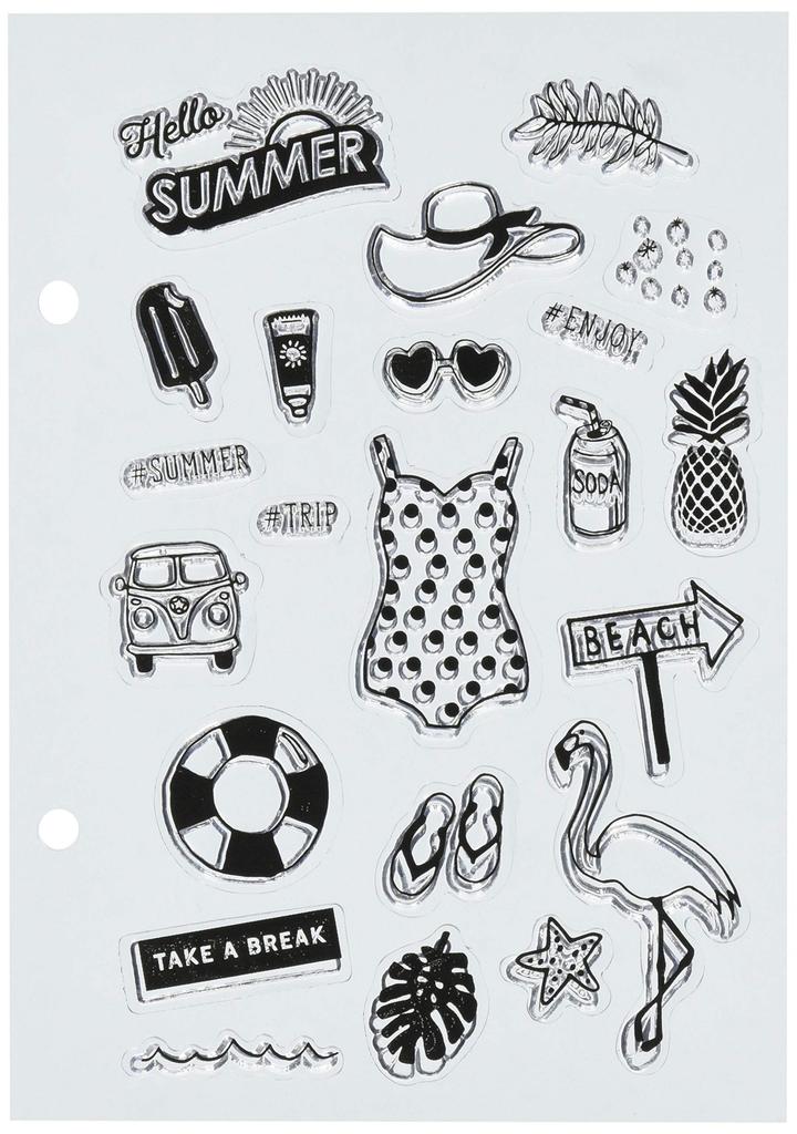 Face Clear Stamp Sheet T HELLO SUMMER Children's 0980-001