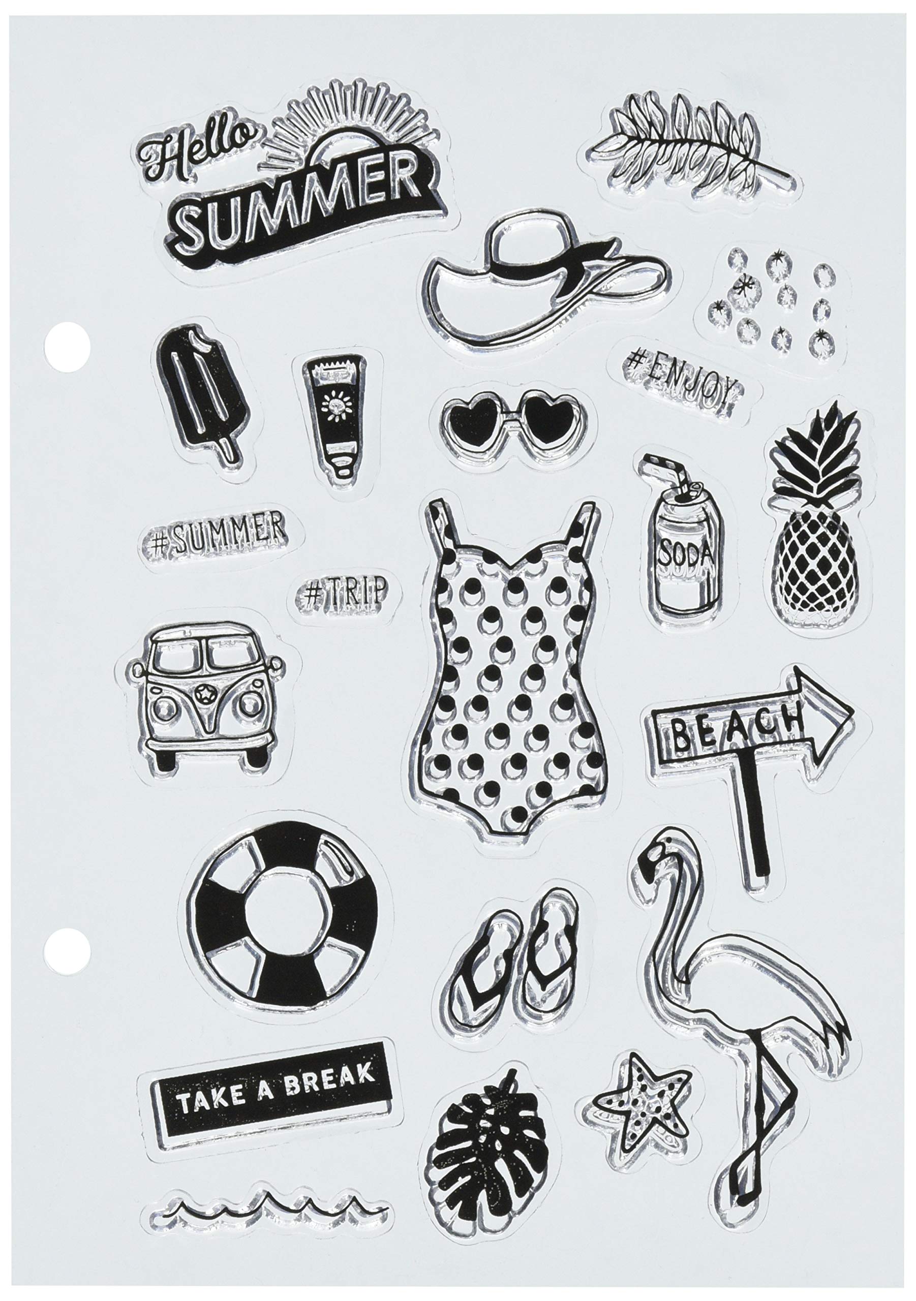 

Face Clear Stamp Sheet T HELLO SUMMER Children s 0980-001