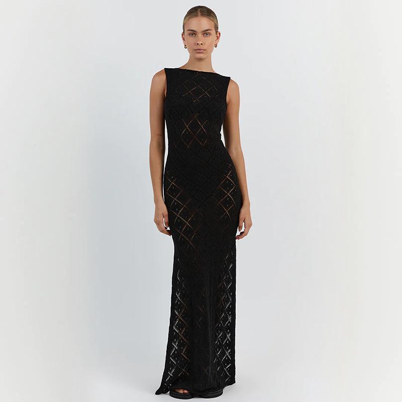 

Новое женское сексуальное перспективное вязаное платье крючком с ажурным узором для женщин L