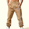Pantalones de chándal para hombre Joggers elásticos de tiro medio con cordón ajustable Bolsillos reforzados Forro de terciopelo Pantalones deportivos para uso diario