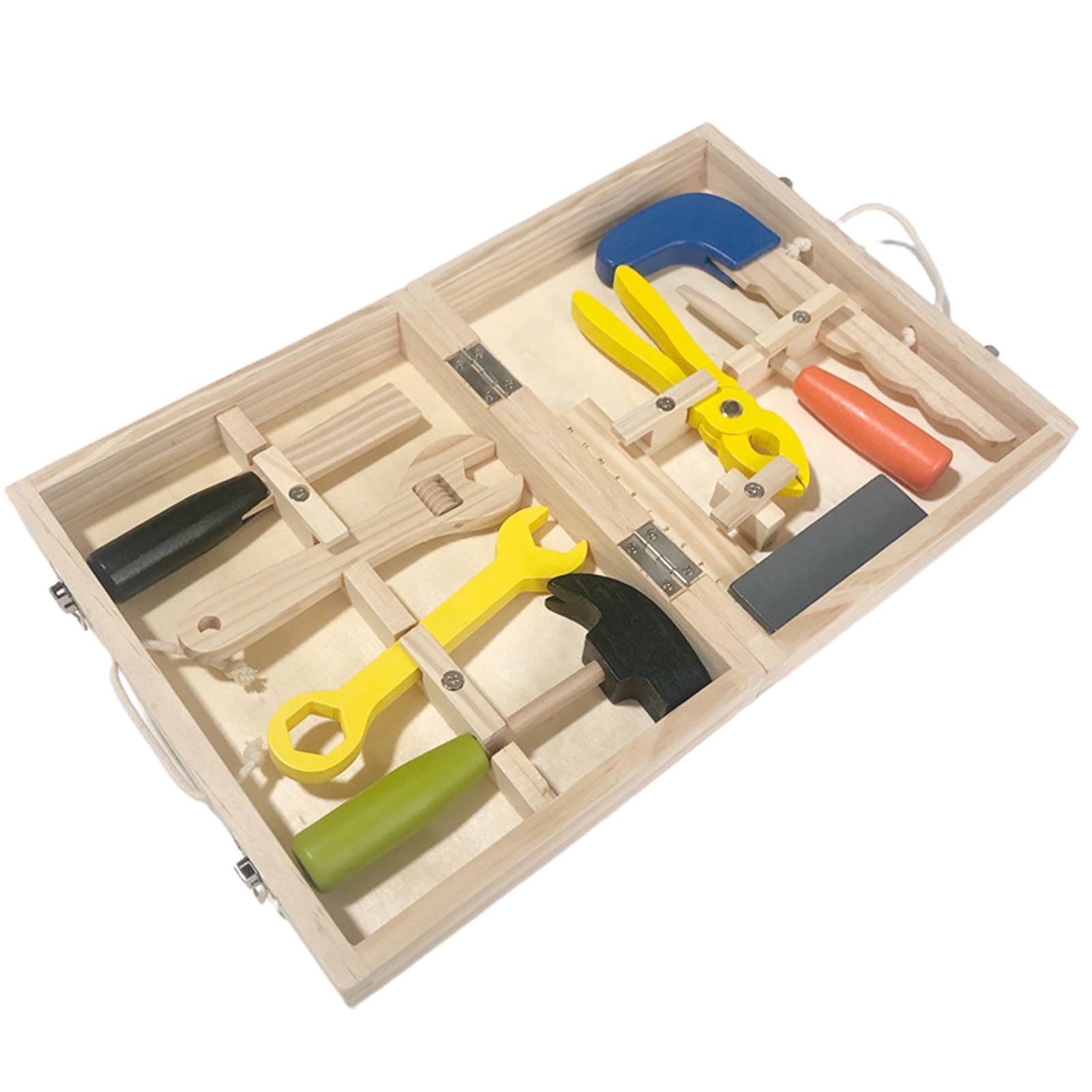 Wooden Carrying Tool Case Toys Pretend Disassembly Nut Toy For Children China Mainland