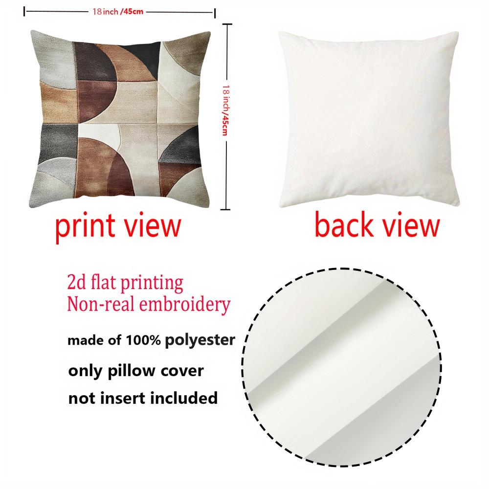 Moderne Geometrisches Muster 2D Gedruckte Sofakissen Polyester Kissenbezug, Sofa Dekokissenbezug, Nachttisch Wurfkissen