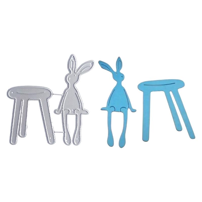 Animal Rabbits Shape Die Cut Carbon Steel Cutting Dies for Card Making Scrapbooking Cookie Die Molds for Cookie Baking 1