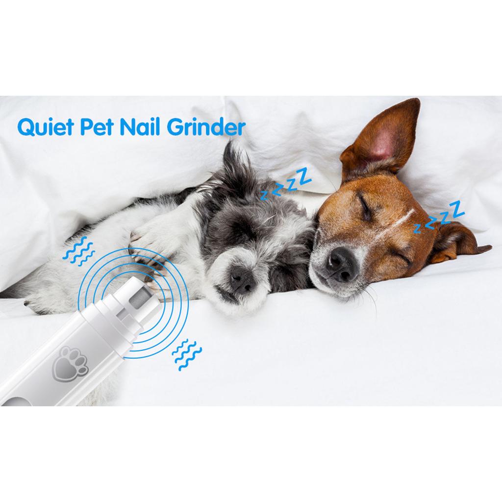 Nagelschleifer für Hunde, professionell, 2 Geschwindigkeiten, elektrisch, über USB wiederaufladbar, Haustier-Nagelschneider für die Pfoten-sichere Pflege von Katzen