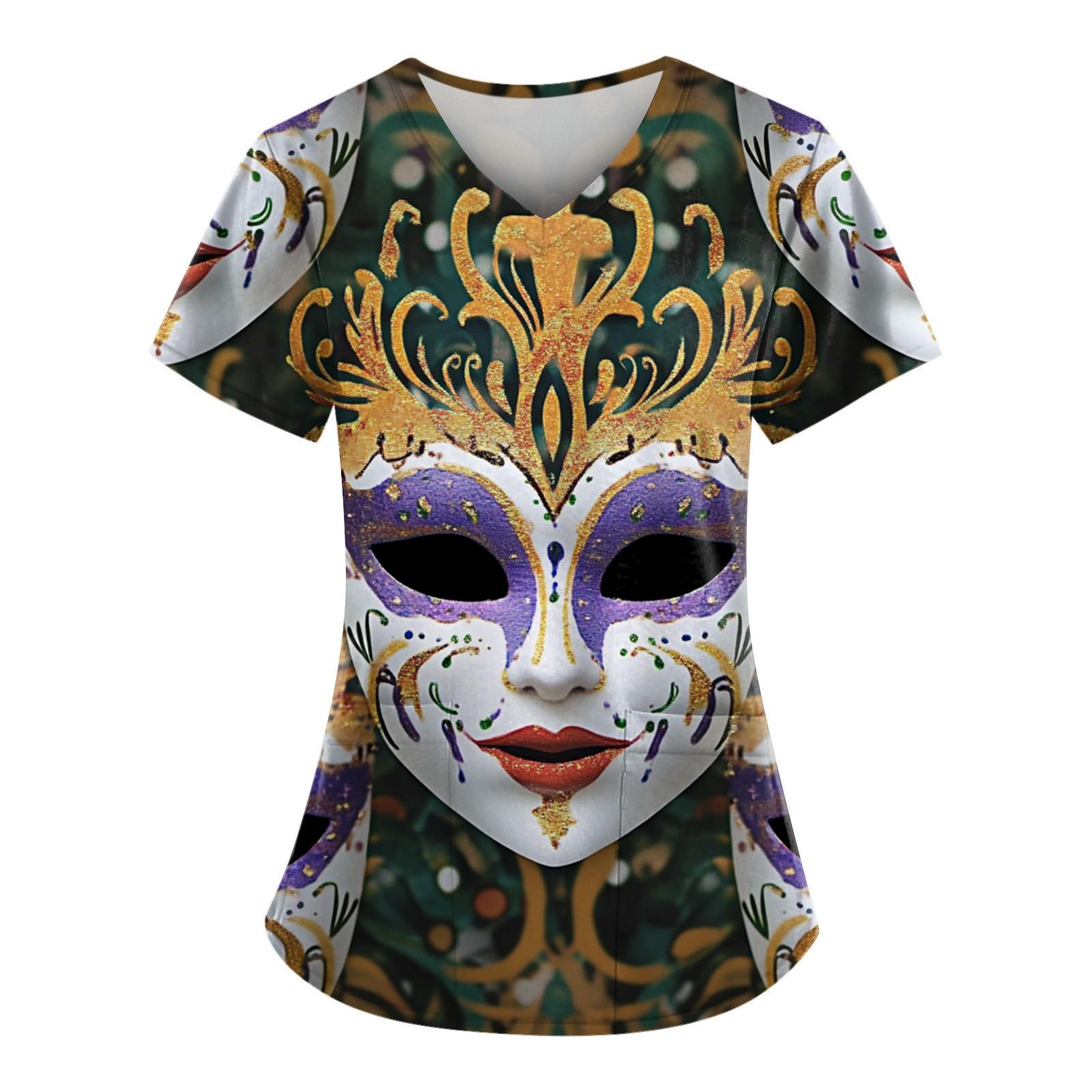 

Женский топ с карманом и коротким рукавом с крестом и V-образным вырезом XXXL белый