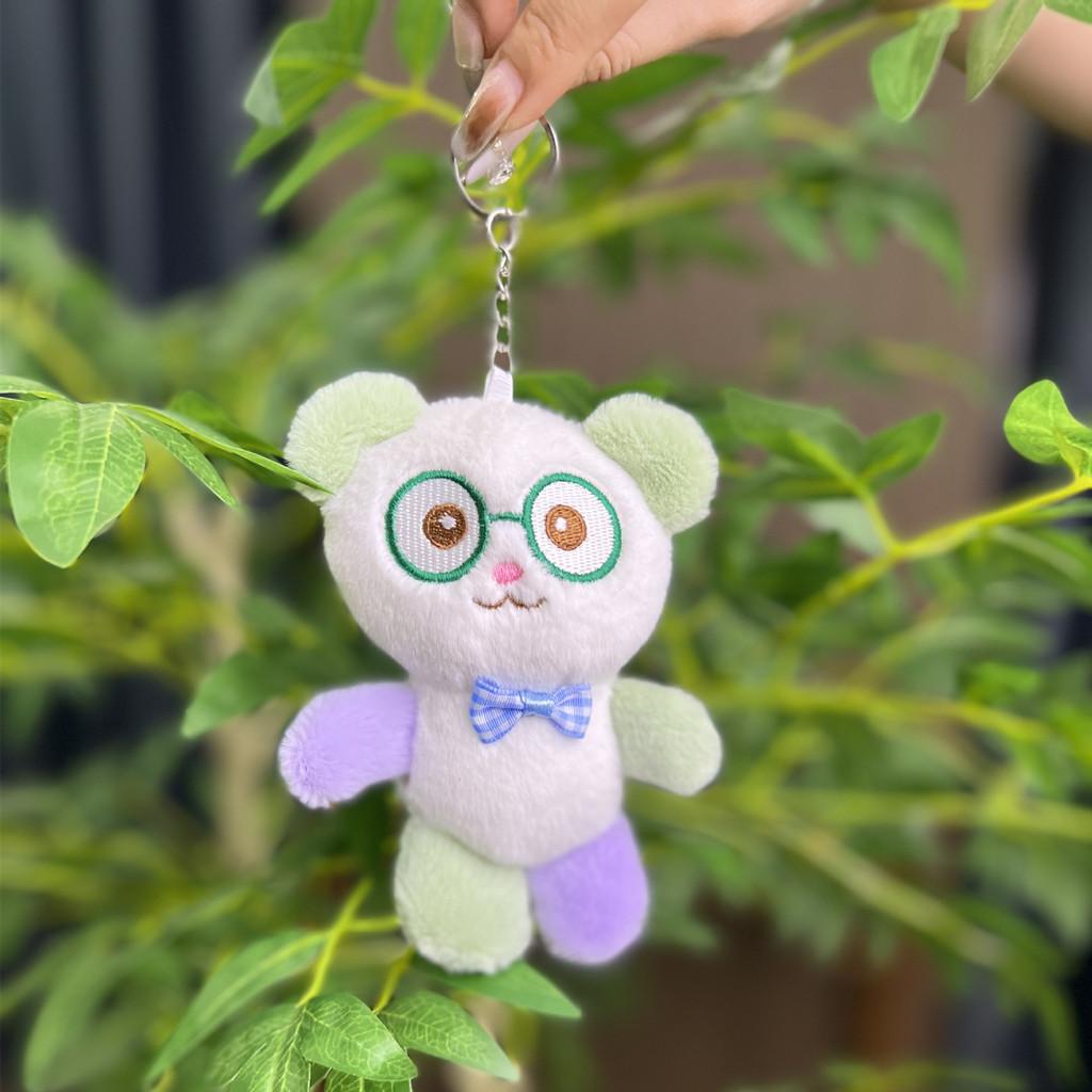 Plush Whimsical Colorful Bear Doll Keychain In Various Colors For Kids And Adults