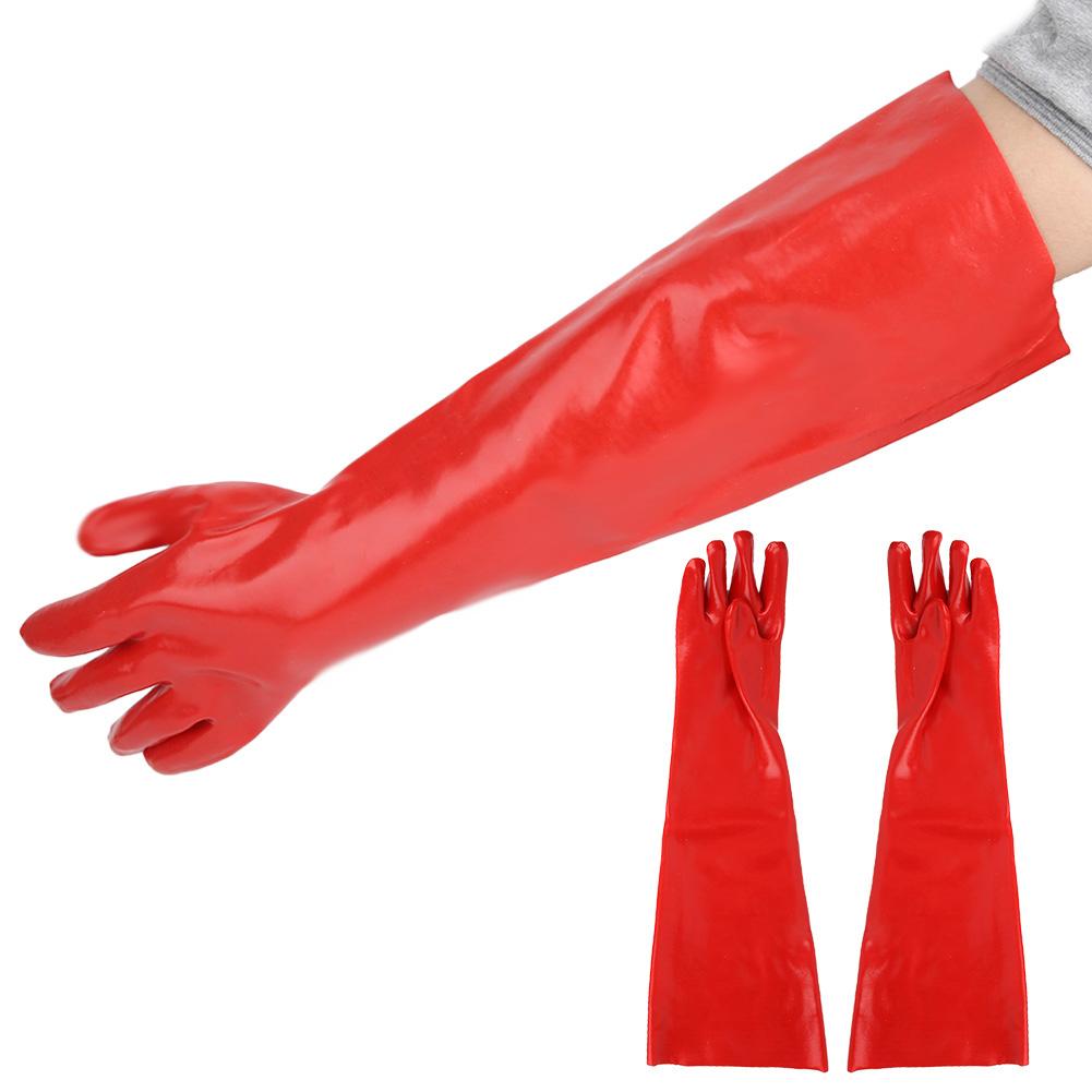 Long Anti Chemical Gloves PVC Acid Alkali Oil Resistant Coldproof Hands Protector for Industry Laboratory