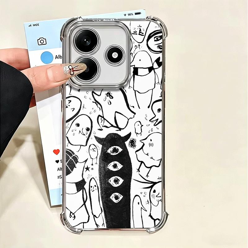 Oyasumi Punpun Anime Plating Phone Case For Xiaomi Poco X5 X6 X7 X8 Pro Max F8 Ultra F7 M8 M7 M5S Redmi 15C 15 14C 13C 13 X3 12C
