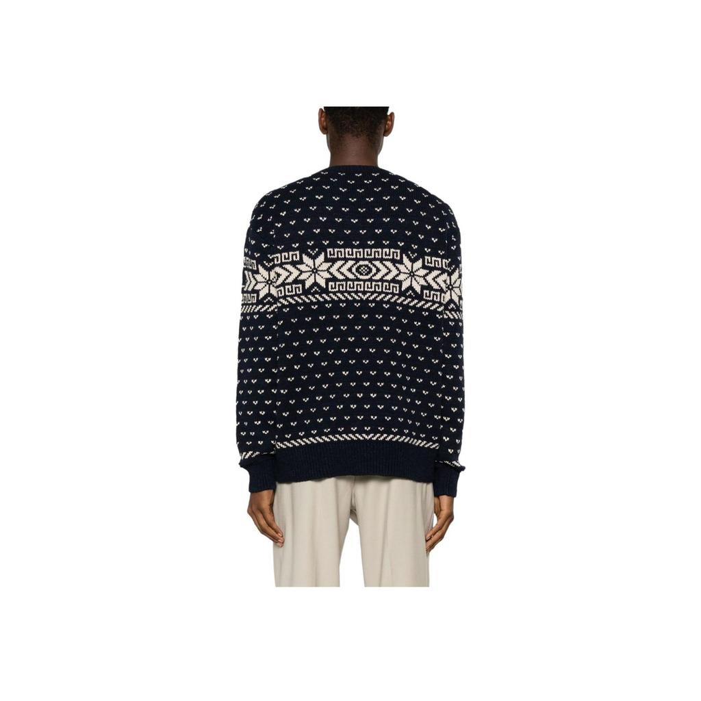 Polo Ralph Lauren Round Neck Drop Shoulder Embroidered Long Sleeve Sweater Men Sweater Dark-Blue 710949304-001