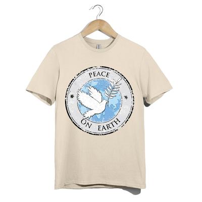 Weltfrieden T-Shirt Unisex Taube Olivenzweig Grafik Frieden auf Erden Geschenk Top T-Shirt
