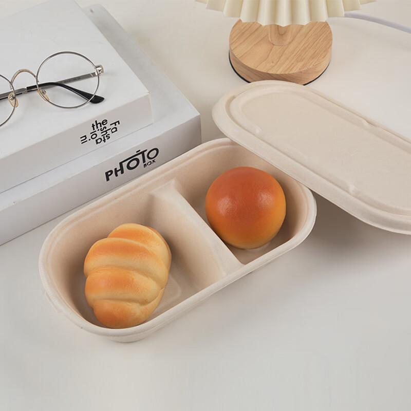 

GuangBo W48142 Sugarcane Pulp Food Container with Lid