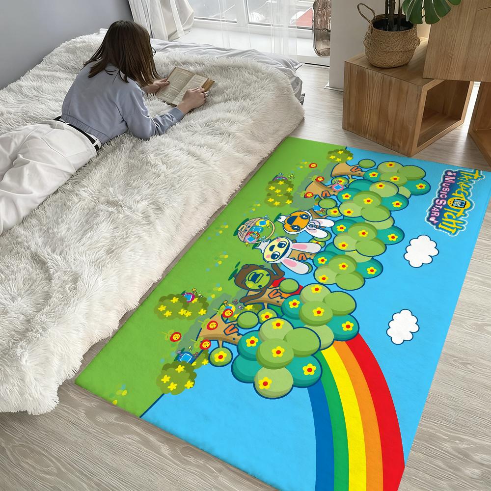 Cool T-Tamagotchi Floor Mat Soft Thickened Absorbent Non-Slip Bedroom Living Room Door Mat Home Decor Flannel Rugs