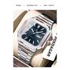 POEDAGAR Luxury Square Fashion Man Wristwatch Waterproof Luminous Date Week Quartz Watches Stainless Steel Watch