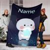 Coperta Personalizzata con Nome - Design Stampa Bubu Dudu, Coperta per Divano, Letto, Viaggio, Campeggio - Morbida e Calda, Ottimo Regalo