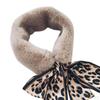 Scarf - Plush Leopard Ribbon Scarves for Winter Coat, Sweater, Blouse Shirt