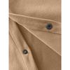 Men's Solid Color Loose-Fit Corduroy Collared Button-Up Jacket.