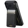 SUTENI H17 For iPhone 17 Pro Max Magnetic Case Card Slots Leather+TPU Kickstand Phone Cover