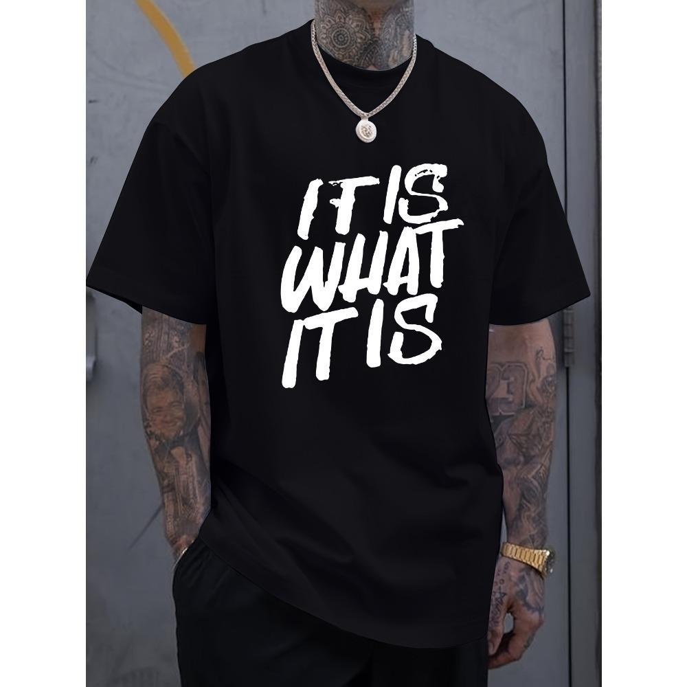 

European Sizes [Summer Casual Short Tee Shirt] Print Tee Shirt, Tees for Men, Casual Short Sleeve T-shirt for Summer XXXXXL чорний