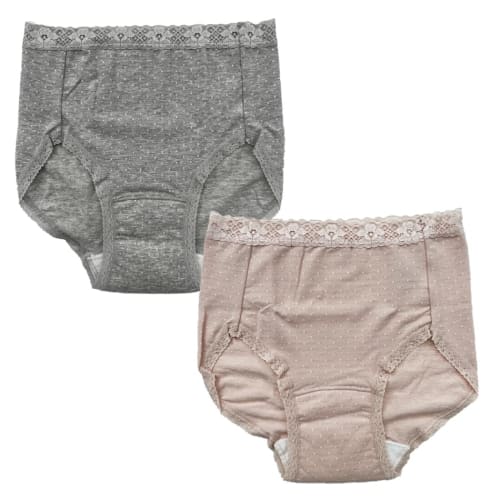 Clean and Comfortable Absorbent Panties for Light Incontinence, Women's Underwear, Antibacterial and Odor-Resistant, with Absorbent Sheets, 2-Piece Se