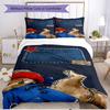 3pcs Duvet Cover Set (1*Duvet Cover + 2*Pillowcase, Without Core), Paddington Bear Print Soft All‑Season Bedding Set, Home Bedroom Decor Gift