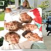 1pc Blanket One Direction Where We Are Now Print Design, Lightweight Blanket for Sofa, Bed- Soft &Warm, Gift for All Seasons Like Christmas, Halloween