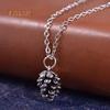 Vintage Women Cute Pine Cone Shape Pendant Thin Chain Necklace Jewelry Gift Accessories
