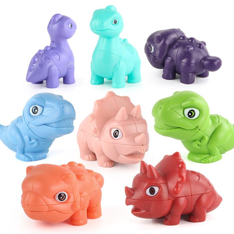 Shaped Unique Dinosaur Puzzle Cube For Kids With Engaging Colors And Durable Abs Construction