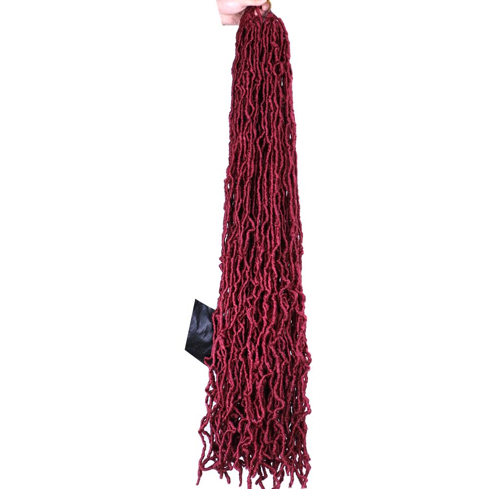 Soft Crochet Synthetic Hair Faux Locs Natural Style Pre Looped Goddess Locs High Temperature Fiber Black Women Braiding