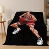Cartoon Slam Dunk Basketball Anime Flannel Blanket Soft Warm Blanket Throw Blanket for Bedroom Living Room Bed Travel Picnic