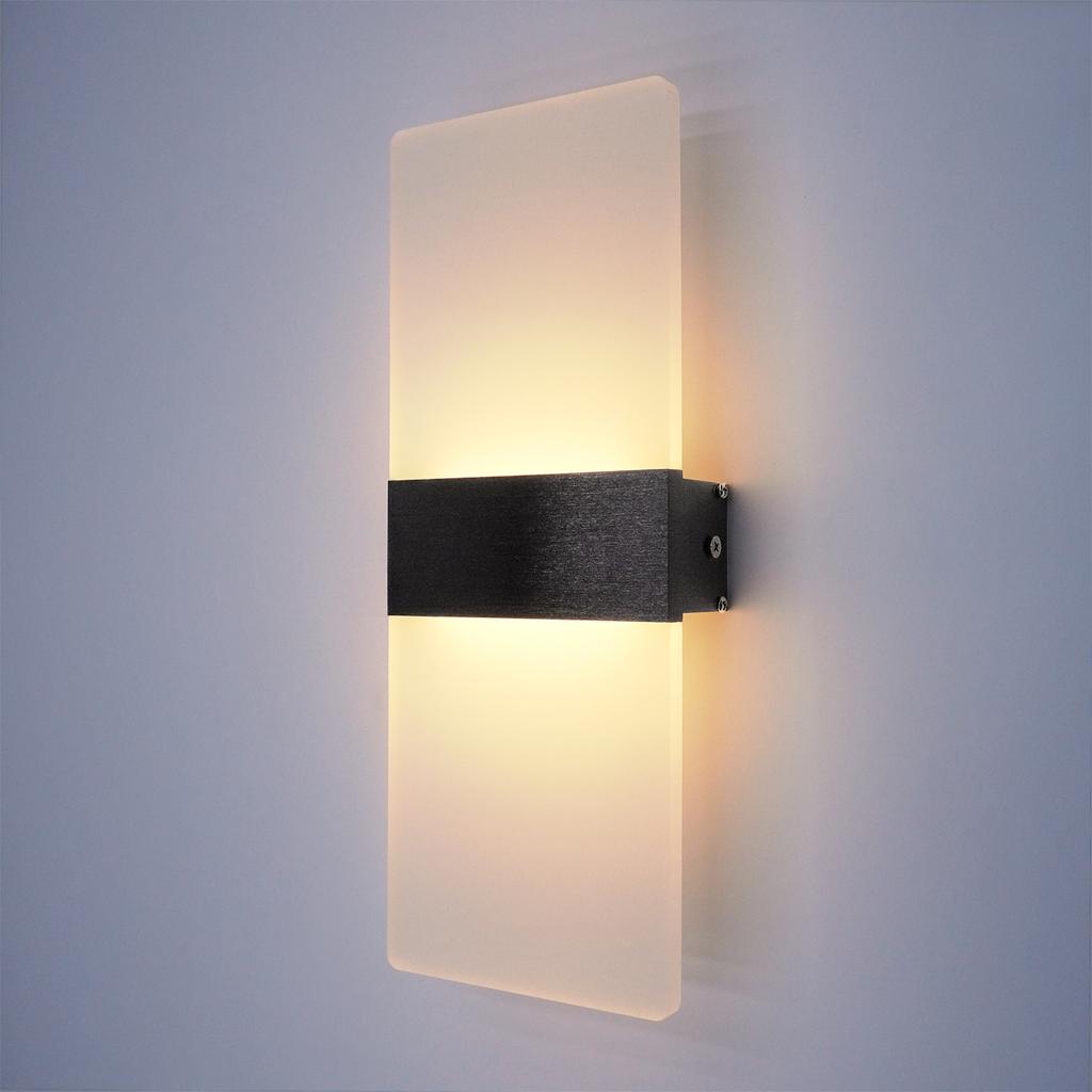 Modern Minimalist Wall Lamp, Indoor LED Wall Light, Aluminum Acrylic Hardwire, Bedroom Living Room Corridor Staircase Sconces