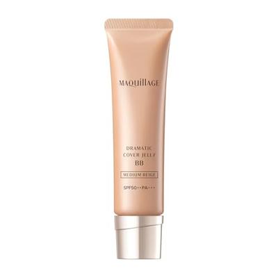 Maquillage Dramatic Cover Jelly BB, Beige Moyen, 30g, SPF50+ PA+++ | Base de Maquillage | Liquide | Sans Parfum | Maquillage de Base, Couvrance, Aspect Naturel