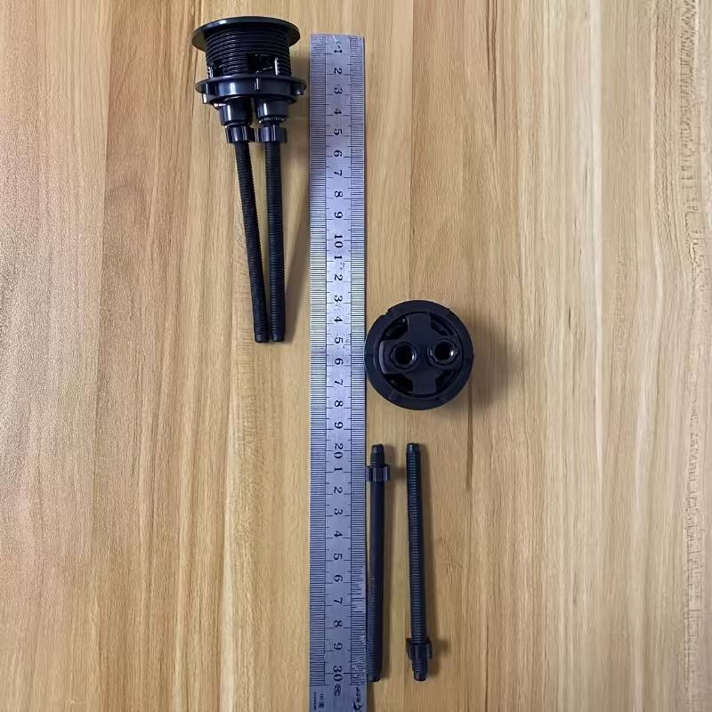 2pcs Universal Dual Flush Push Button for Toilet Tank Black Round Head Easy Install Water Saving Bathroom Replacement Part