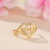 1pc Vintage Hollow 26 Letter Adjustable Ring Fashionable Casual Couple Accessory