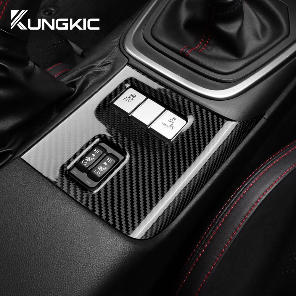 Real Hard Carbon Fiber For Subaru BRZ Toyota GR86 2025 2025 2025 2025 2025 LHD RHD Seat Heat Button Sticker Interior Accessories