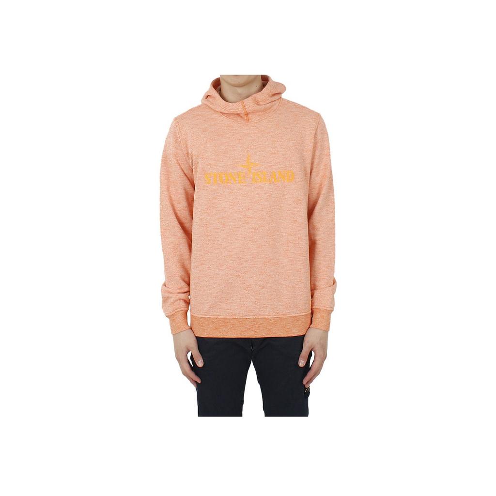 Stone Island Ghost Pieces Hooded Embroidered Logo Long Sleeve Hoodie Unisex hoodies Orange 701565438-V0F32