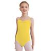Girls Ballet Leotard Sleeveless Backless Adjustable Spaghetti Straps Ruched Bodysuit Gymnastics Wear