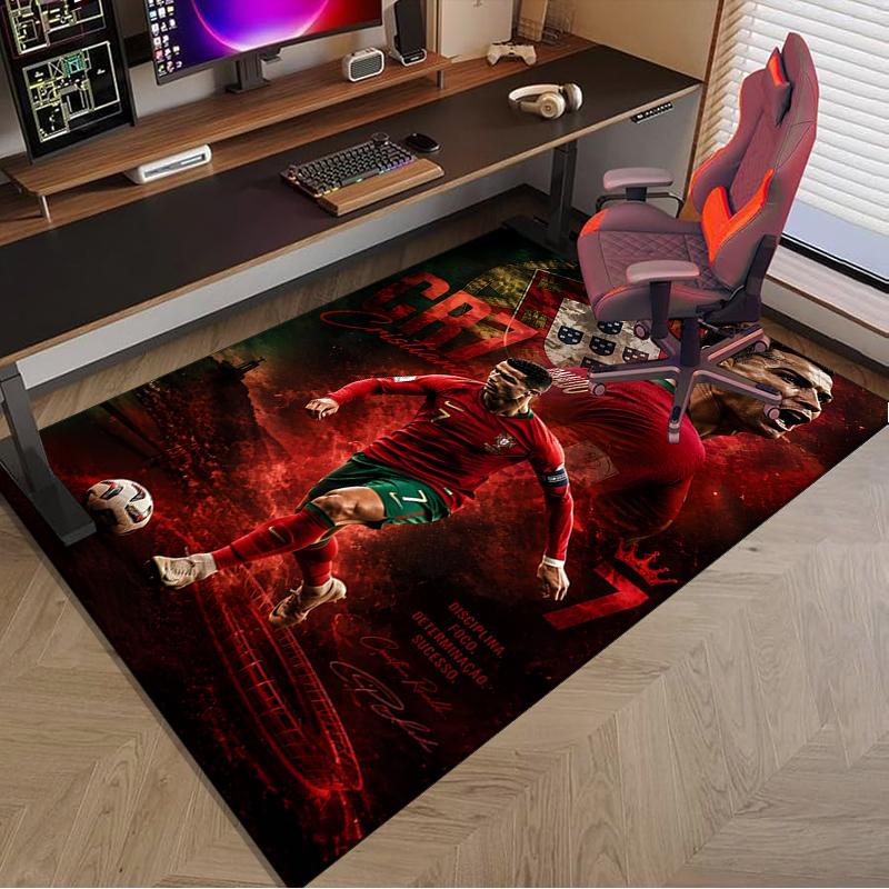 1PC Man United Soccer Action Rug Game Carpet, Floor Mat for Bedroom Living Room Entryway Rug, Home Decor Idea Gift for Christmas birthday