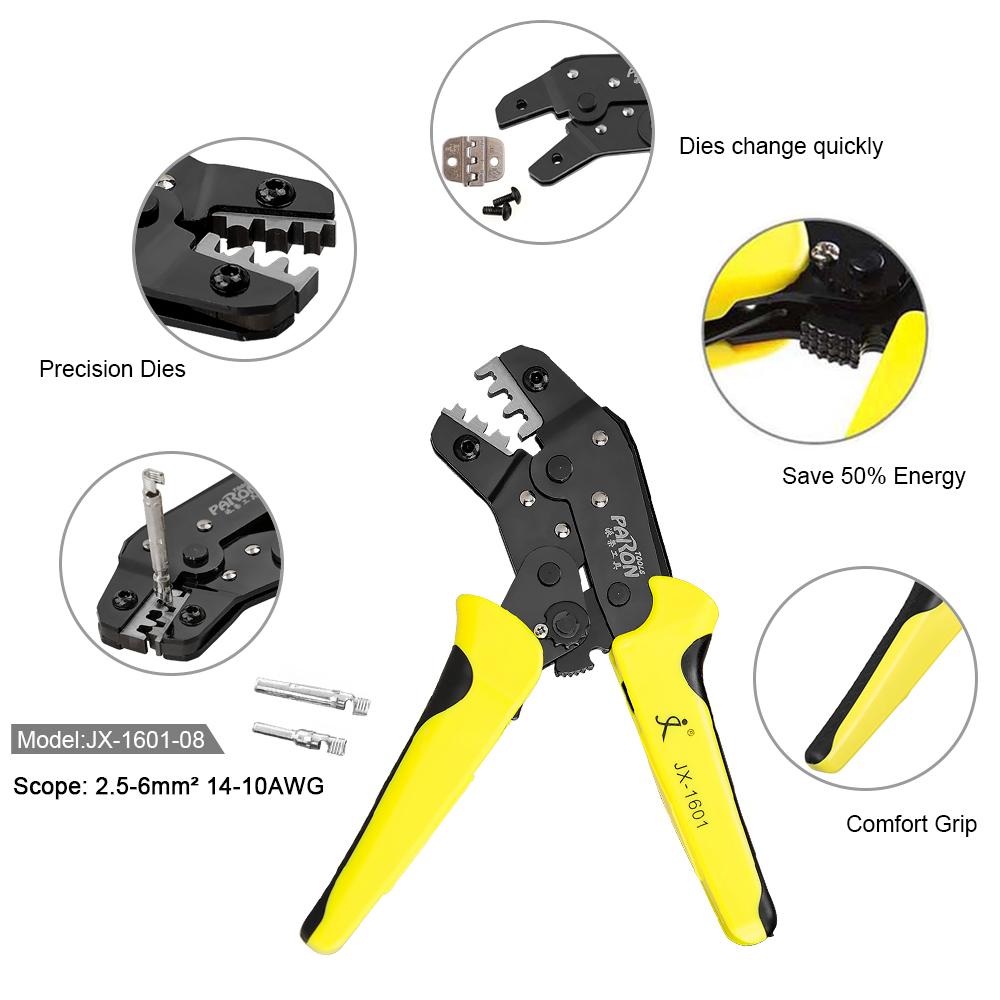 Solar Panel multitool Crimping Tools 2.5-6mm2 14-10AWG Wire Crimper Wire Connector Cut Kit + Wire Stripper Crimping Pliers