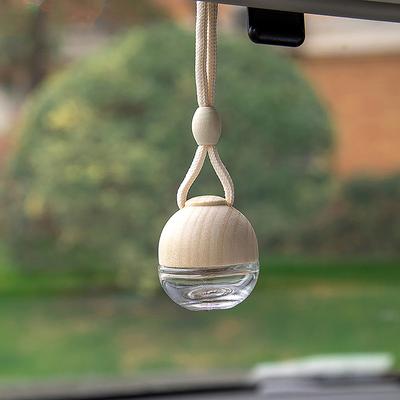 Glas Transparent Nachfüllbar Auto Parfüm Lufterfrischer Leere Hängende Flasche Duftverteiler Innendekoration Zubehör
