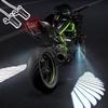 2 Stück Antikollisions-Laserlicht Motorrad Engelsflügel LED Projektionslicht Elektroauto Straßenmodifikation Willkommensdekoration