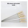 COKRSUPE Stainless Steel BBQ Skewers with Wooden Handle