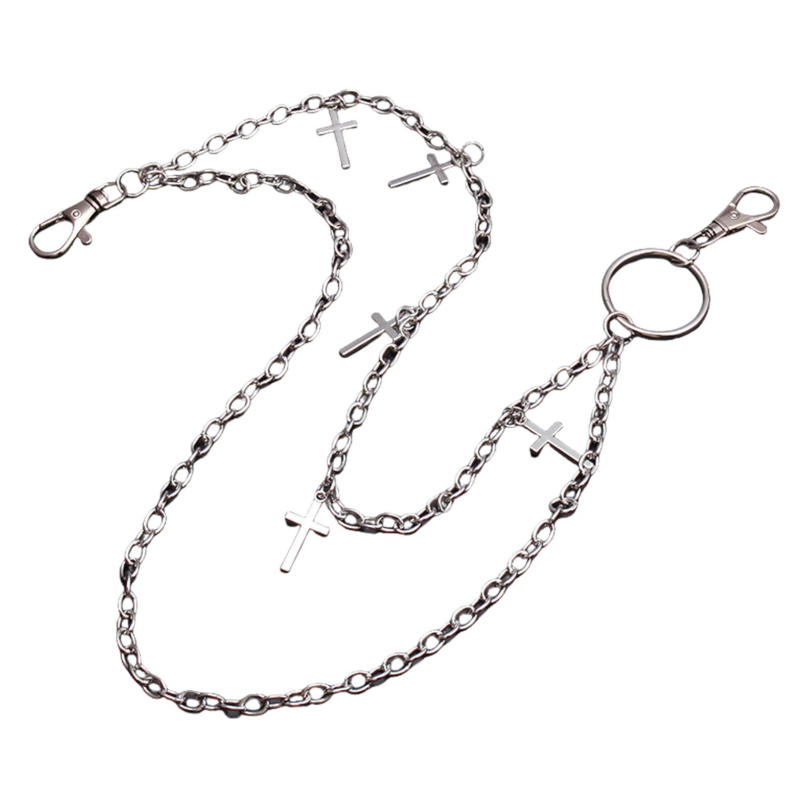 

Multlayered Metal Chain Durability Pants Chain Versatiles Geometric Pants for Parties, Festivals, and Street Photography 1