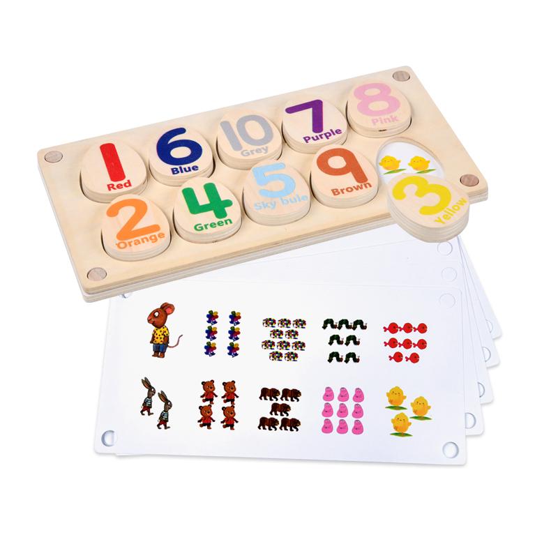 Montessori Dinosaur Egg Pairing Puzzle Color and Number Cognition Matching Educational Toy