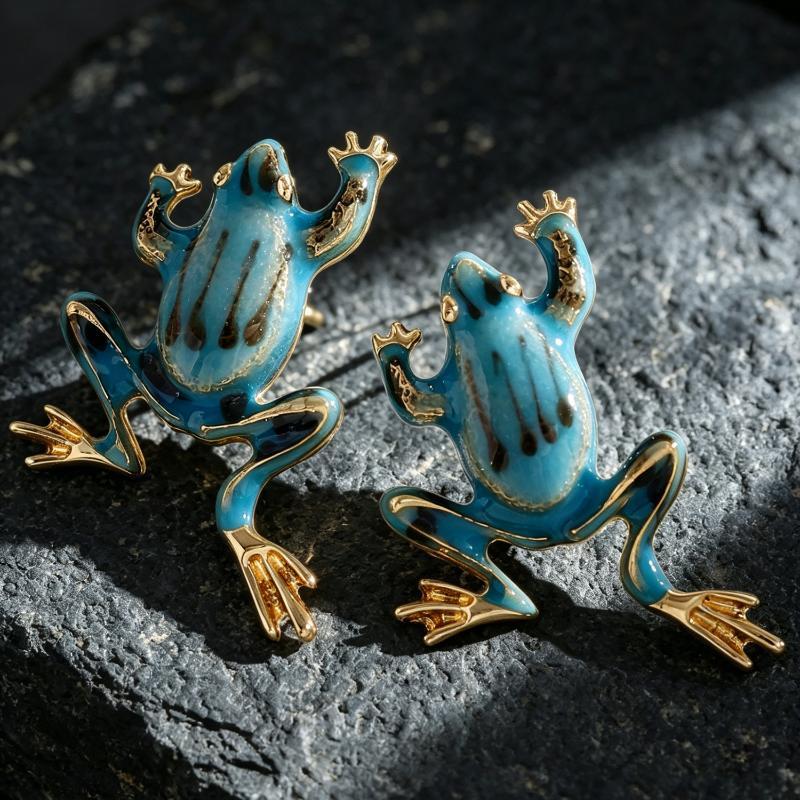 Cute Cartoon Frog Earrings Hip Hop Rock Quirky Creative Personality Fashion Jewelry for Women Dating Gift