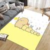 Sumikko Gurashi2 Flannel Pattern Square Carpet,Area Rug,Carpet Rug for Living Room Bedroom Sofa Playroom Decor,Non-slip Floor Mat