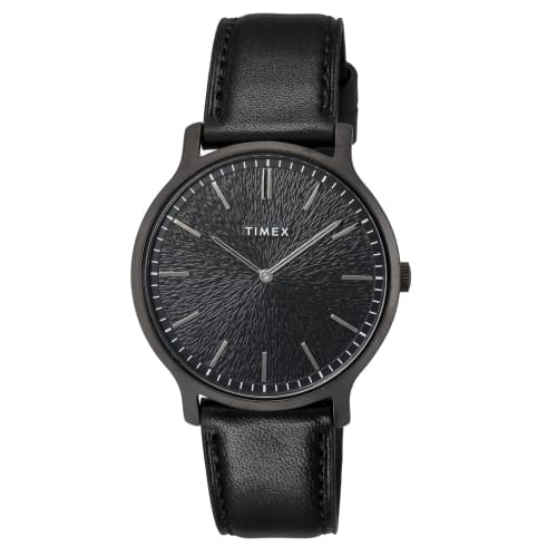 

TIMEX Men s Gallery Watch, 40mm, Black Dial, Brass, Mineral Glass, Quartz, Japanese Movement, America Watch TW2V43600