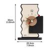 Table Clock Sturdy Housewarming Gift Creative Wood Decorative Modern Table Clock for House Shelf Living Room Office Bedside