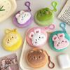 Porte-monnaie en peluche dessin animé Lapin Ours Poulet Grenouille Animal Portefeuille Enfants Fermeture Éclair Sac à Monnaie Sac de Rangement pour Écouteurs